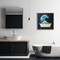 Stupell Industries Bathtub with Kanagawa Wave Framed Giclee, design by Tobe Fonseca